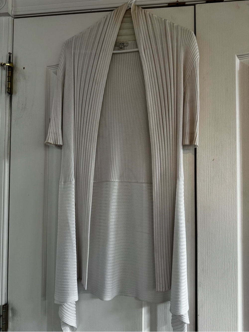 Cache White Ribbed High-Low Knit Dress - Picture 3 of 4